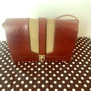Vintage John Romain Leather Satchel Purse